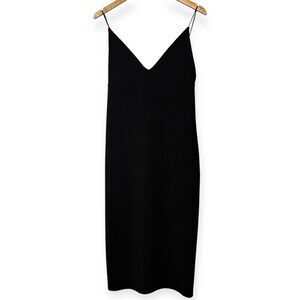 Zara Classic Spaghetti Strap Dress Women’s Med Black Closet Staple Open Back